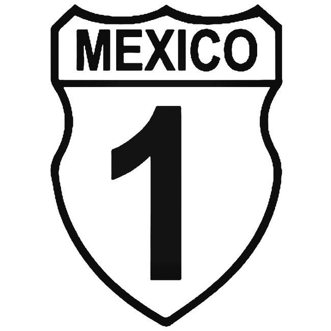 Baja Highway 1 Mexico California 2 Decal Sticker