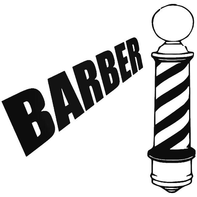 Barber Hair Decal Sticker