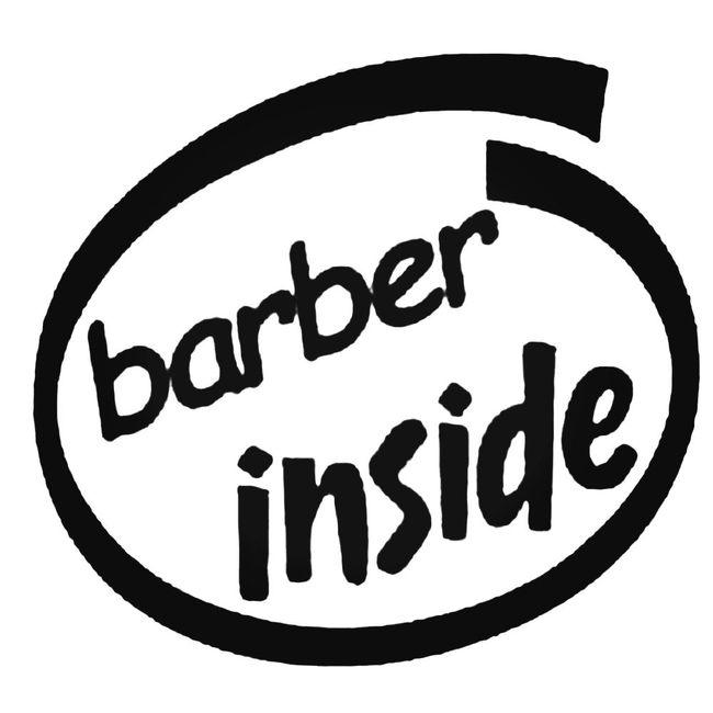 Barber Inside Decal Sticker