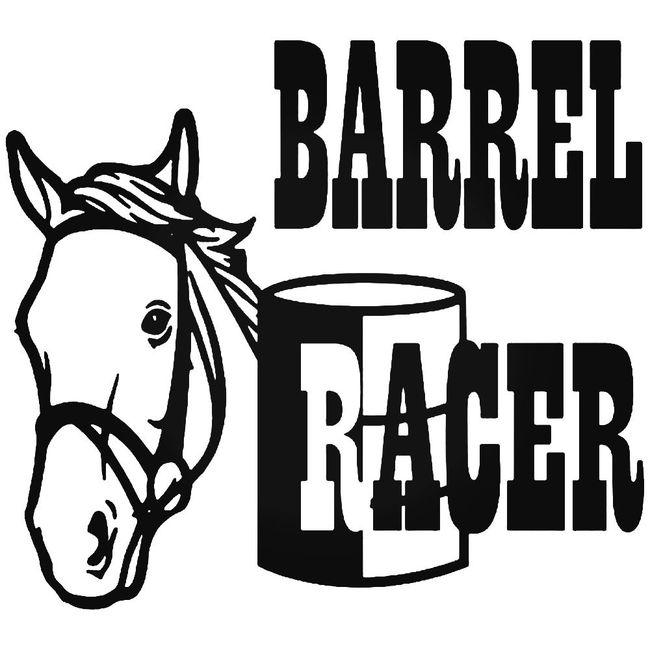 Barrell Racer Decal Barrel Racer Horse 1 Decal Sticker – Decalfly