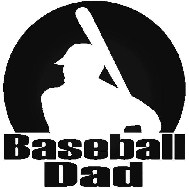 Baseball Dad Laptop Truck Window Decal Sticker