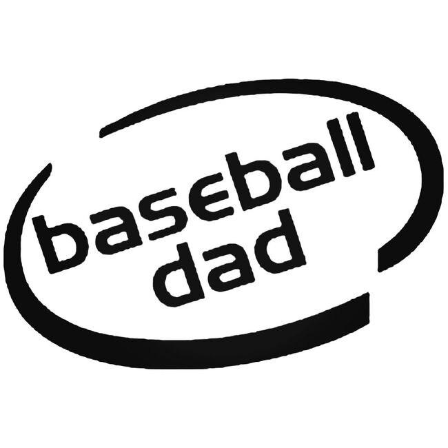 Baseball Dad Oval Decal Sticker