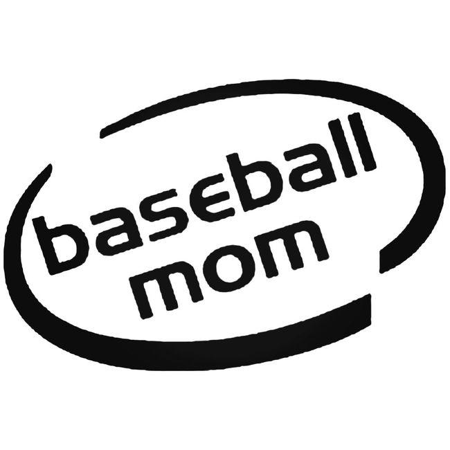 Baseball Mom Oval Decal Sticker