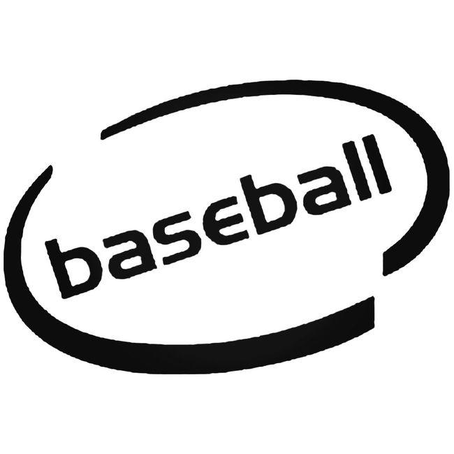 Baseball Oval Decal Sticker