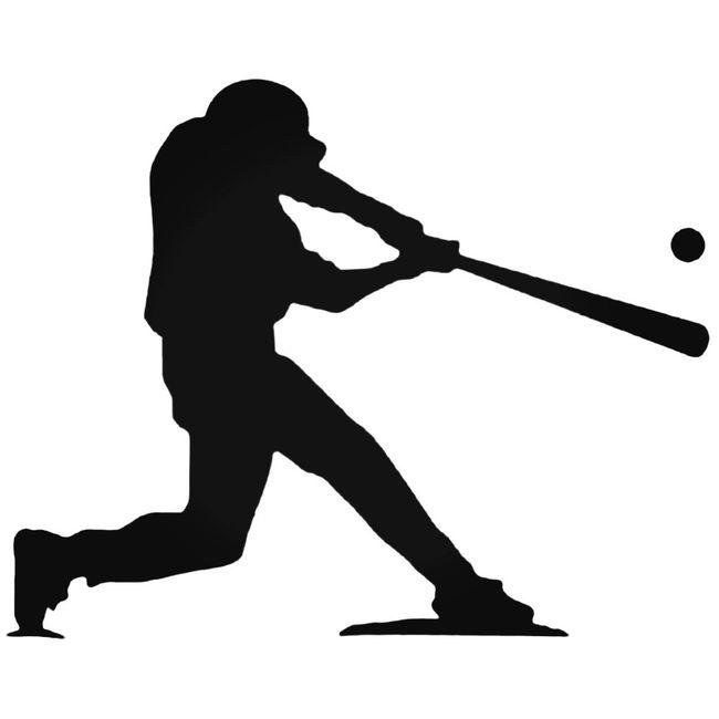 Baseball Player At Bat Decal Sticker