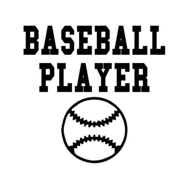 Baseball Player Decal Sticker