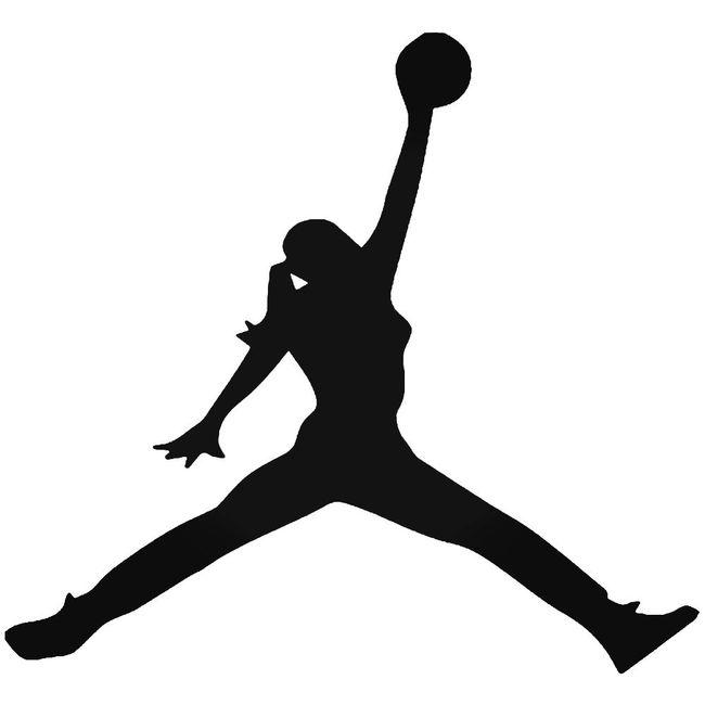 Basketball Jump Girl Decal Sticker