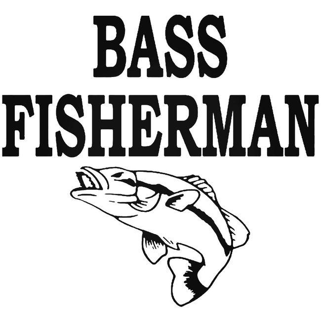 Bass Fisherman Fishing Decal Sticker