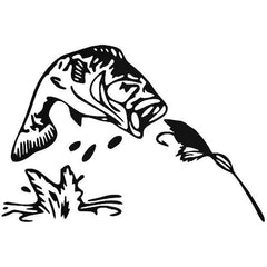 Bass Fishing Fish 1 Decal Sticker
