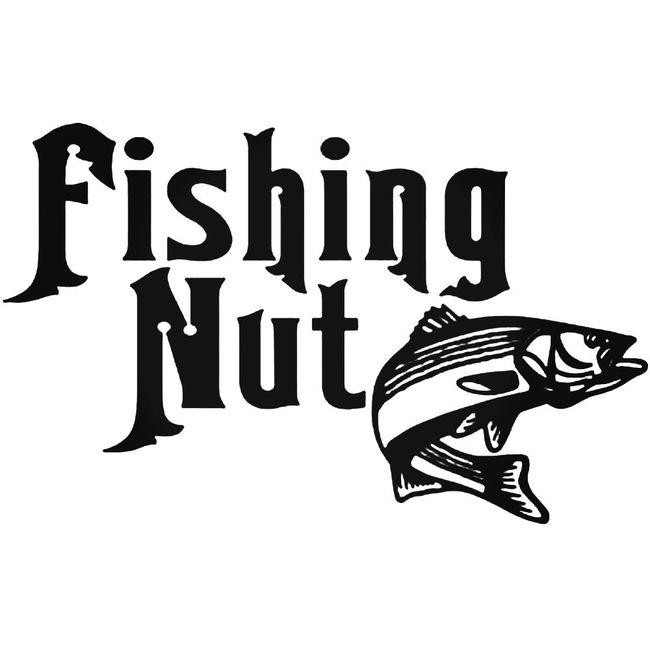 Bass Fishing Nut Sportsman Decal Sticker