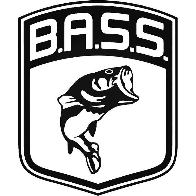 Bass Logo Fishing Decal Sticker