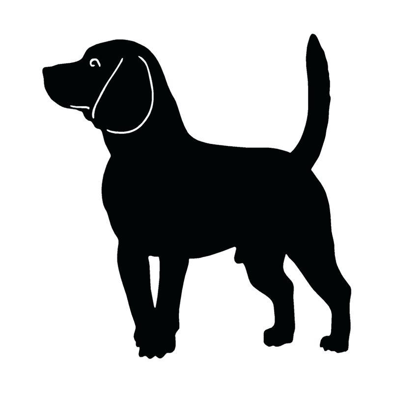 Beagle Dog Silhouette Car Decal Sticker