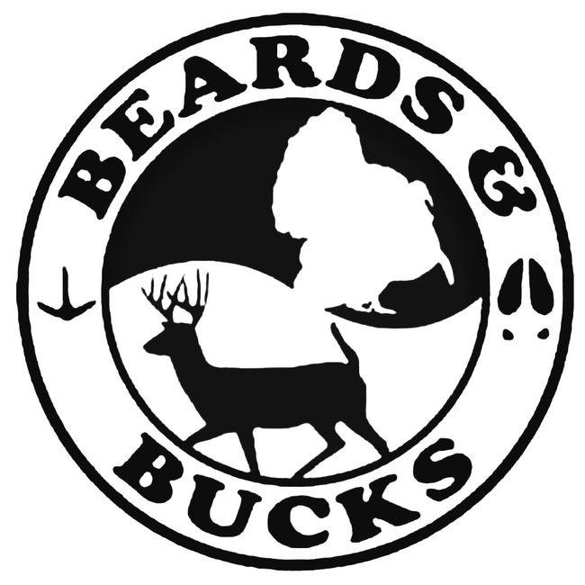 Beards And Bucks Hunting Decal Sticker