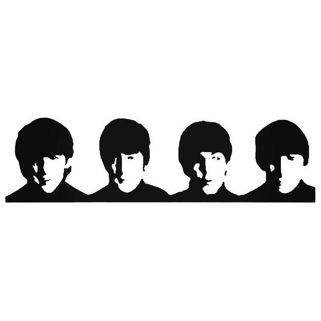Beatles Row Of Faces Decal Sticker