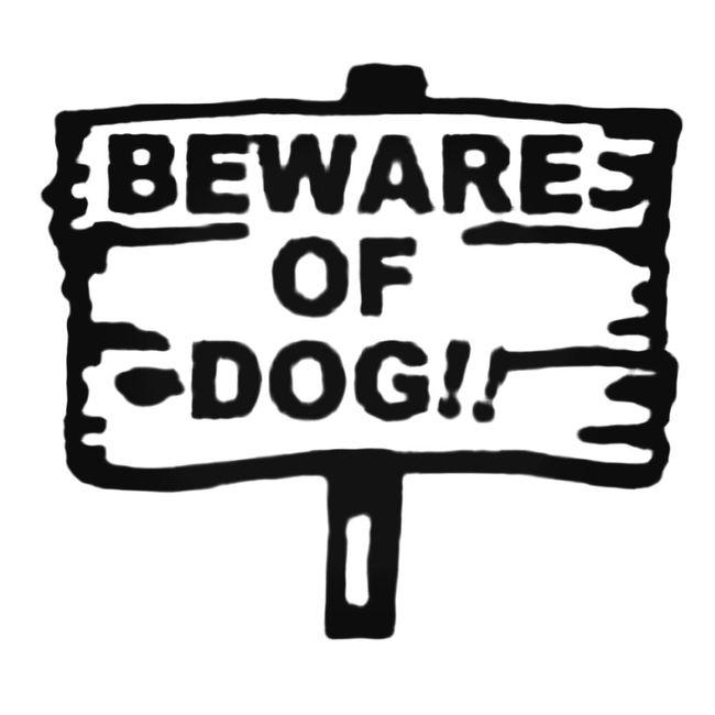 Beware Of Dog Decal Sticker