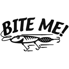 Bite Me Fish Fishing Lure 3 Decal Sticker
