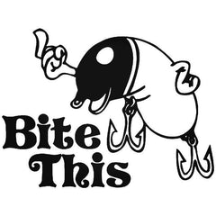 Bite This Fish Fishing Lure Decal Sticker