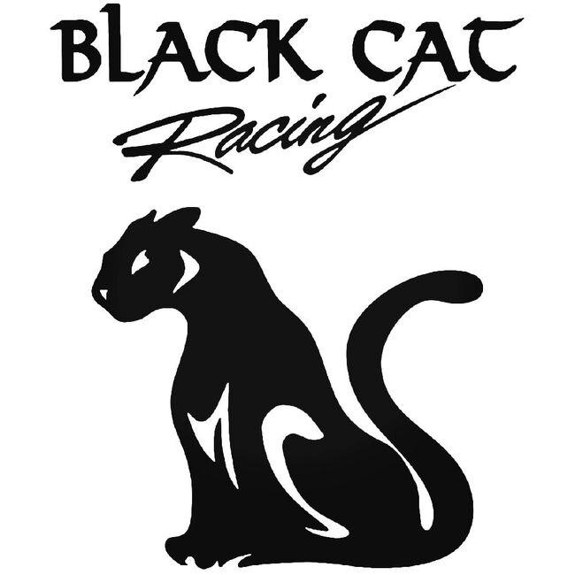 Black Cat Racing Decal Sticker