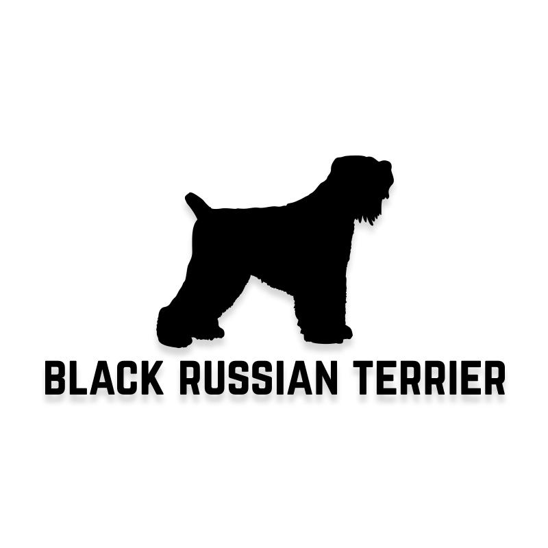 Black Russian Terrier Car Decal Dog Sticker for Windows