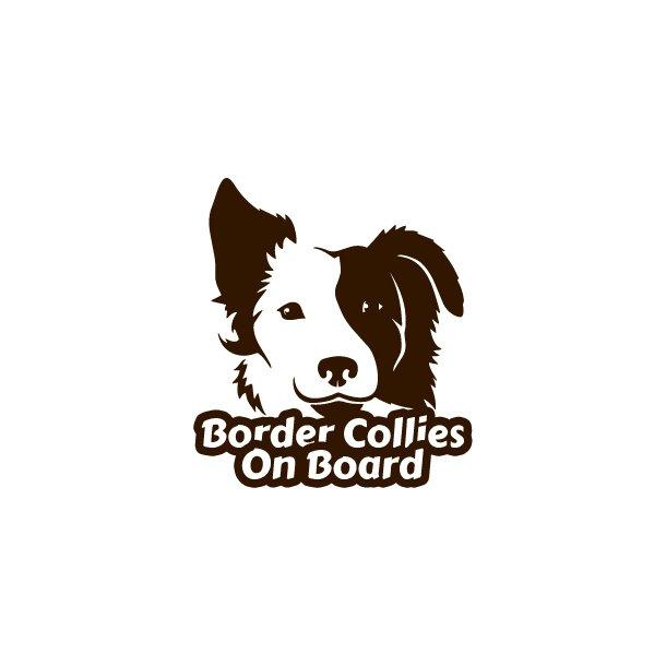 Border Collies On Board Decal Sticker
