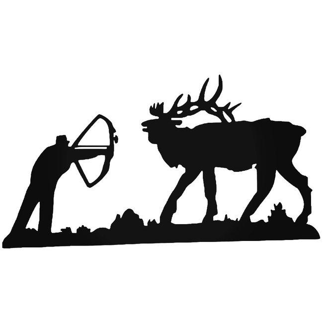 Bow Hunter Hunting Deer Buck Elk Decal Sticker