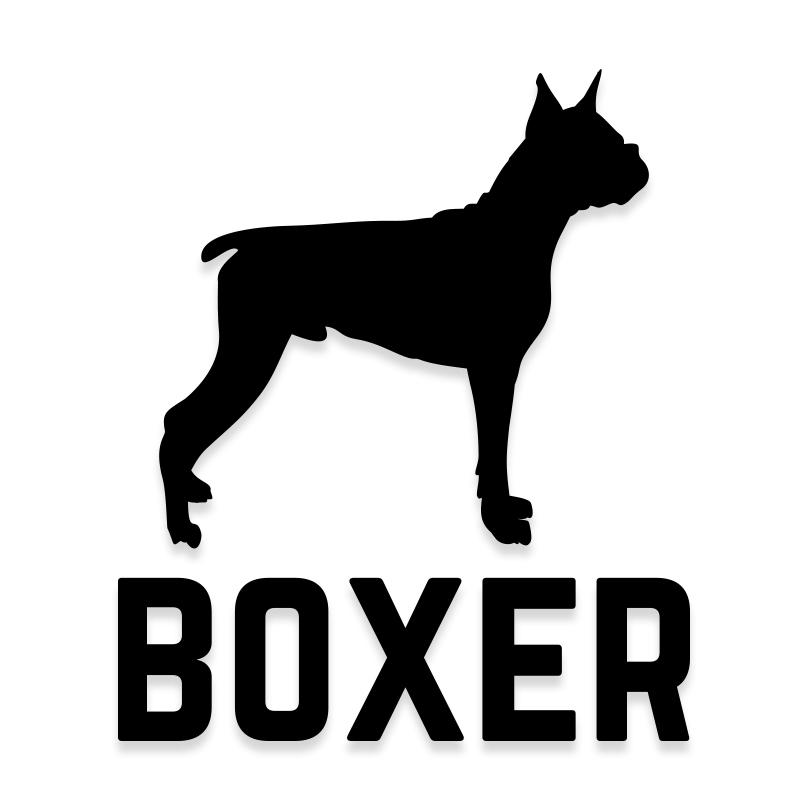 Boxer Car Decal Dog Sticker for Windows