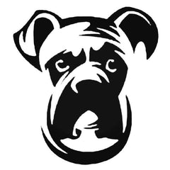 Boxer Dog Face Decal Sticker