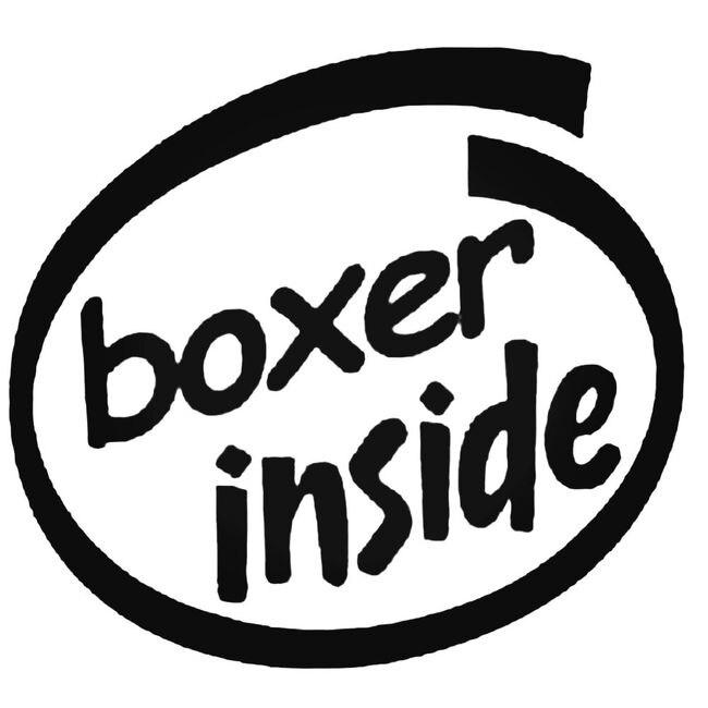 Boxer Inside Decal Sticker