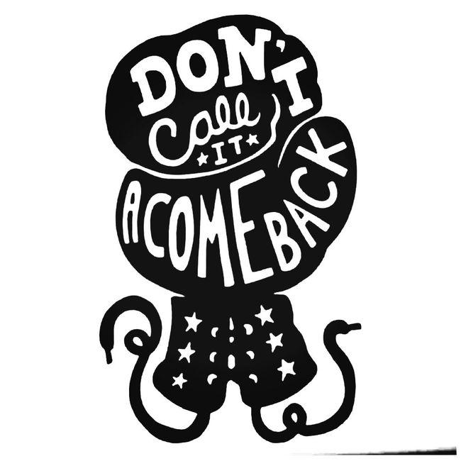 Boxing Gloves Dont Call It A Comeback Decal Sticker