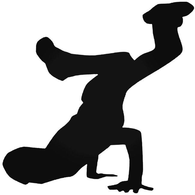 Breakdancer Silhouette Breakdance Decal Sticker