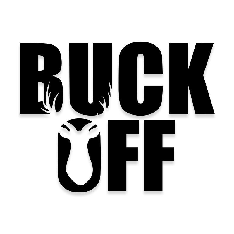 Buck Off Funny Deer Hunting Decal Sticker