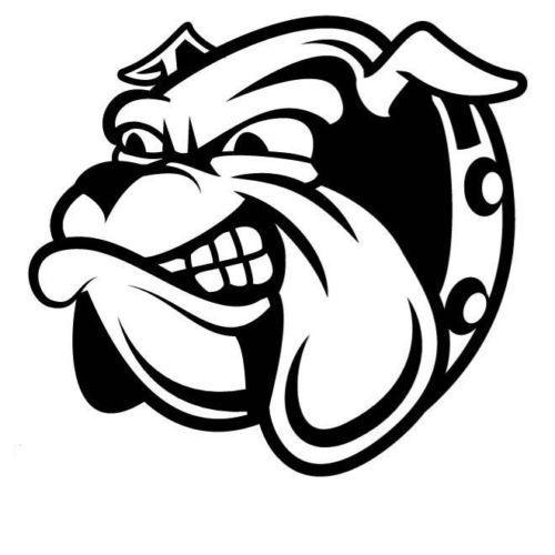 Bulldog Cartoon Car Decal Sticker