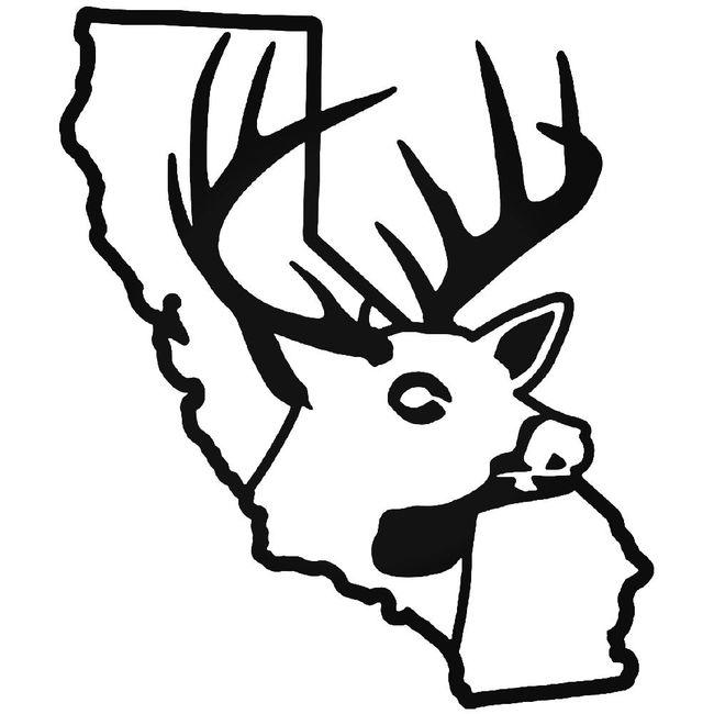 California State Deer Buck Hunting Decal Sticker