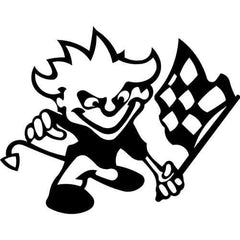 Calvin Checkered Flag Logo Decal Sticker