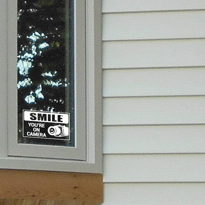 Smile You're on Camera Home Security Surveillance Decal Sticker – Decalfly