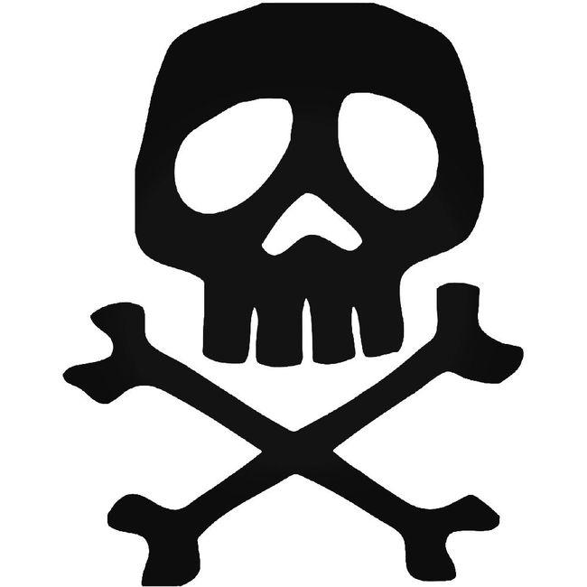 Captain Harlock Space Pirate Skull Crossbones Decal Sticker