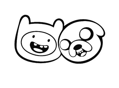 Cartoon Adventure Time Finn & Jake Decal Sticker
