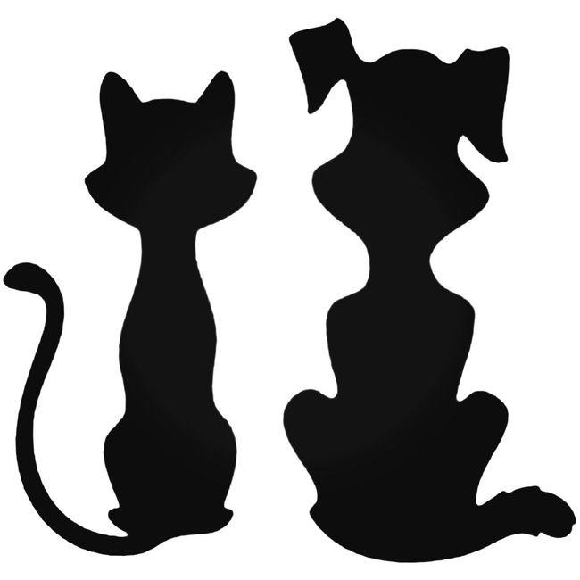 Cat And Dog Decal Sticker