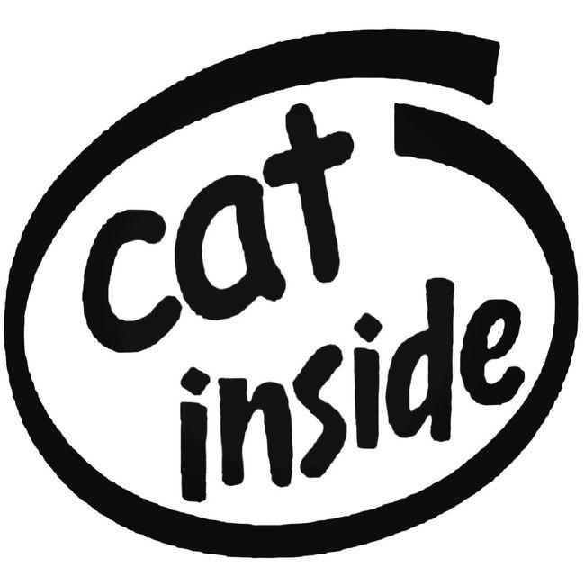 Cat Inside Decal Sticker