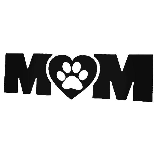 Cat Mom Heart Decal Sticker