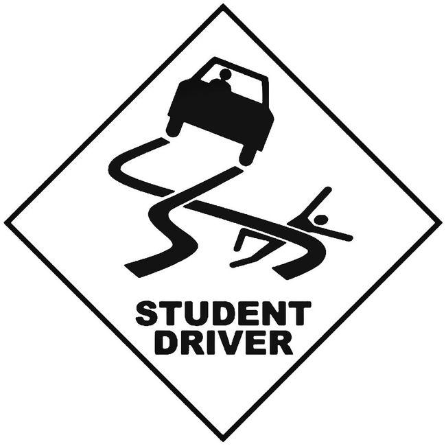 Caution Student Driver Decal Sticker