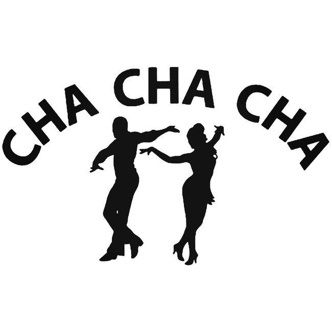 Cha Lettering Sticker Cha Cha Dancers Decal Sticker – Decalfly