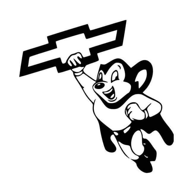 Chevy Mighty Mouse Decal Sticker