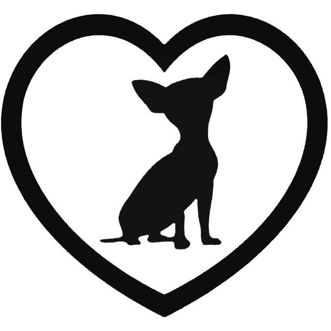 Chihuahua Heart Love Decal Sticker