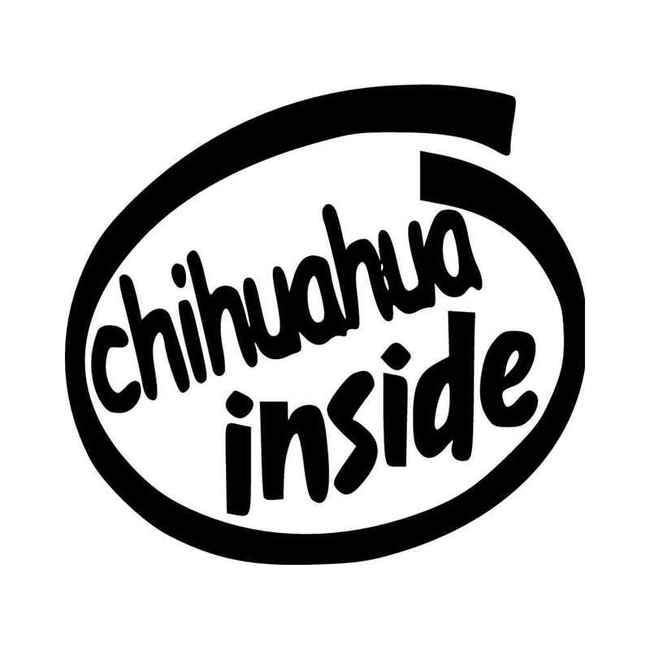 Chihuahua Inside Decal Sticker