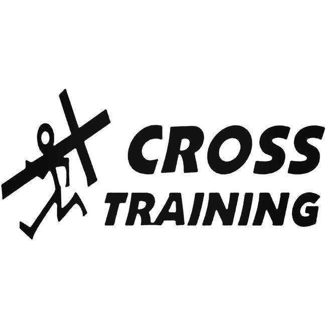 Christian Cross Training Decal Sticker