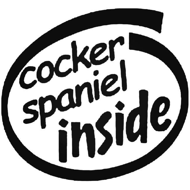 Cocker Spaniel Inside Decal Sticker