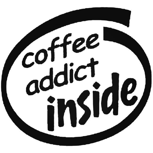 Coffee Addict Inside Decal Sticker