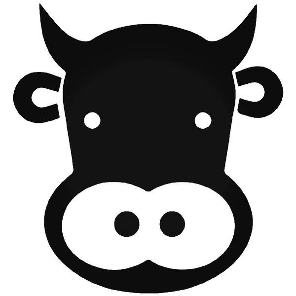 Cow Face Decal Sticker