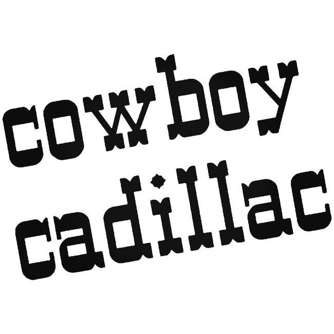 Cowboy Cadillac Decal Sticker